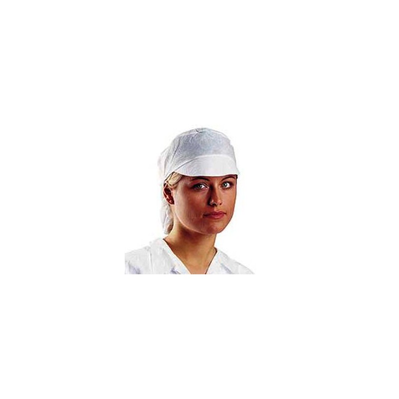 Gorra visera papel c/cofia blanca