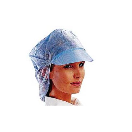 Gorra visera papel c/cofia azul