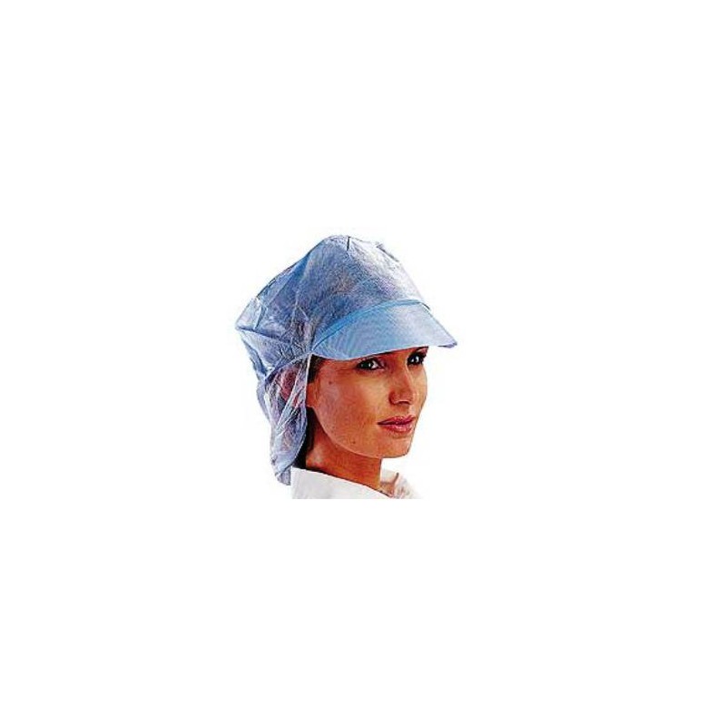 Gorra visera papel c/cofia azul