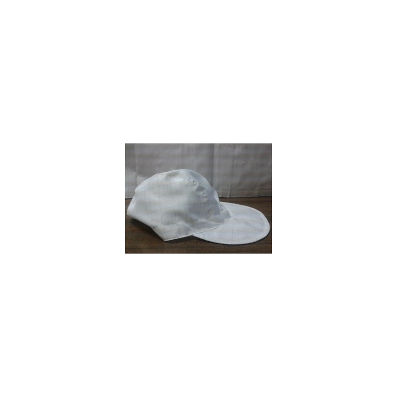 Gorra antiestática poliéster/carbono blanco