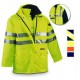 High visibility parka yellow