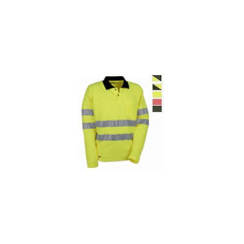 High visibility long sleeve polo shirt