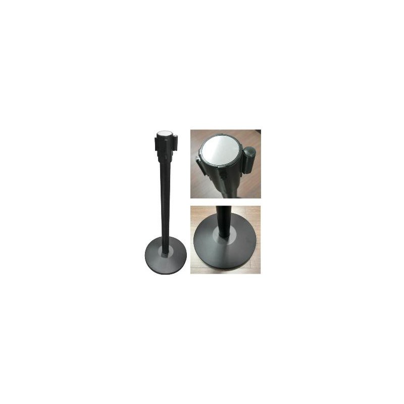 Metallic pole with red sewing retractable