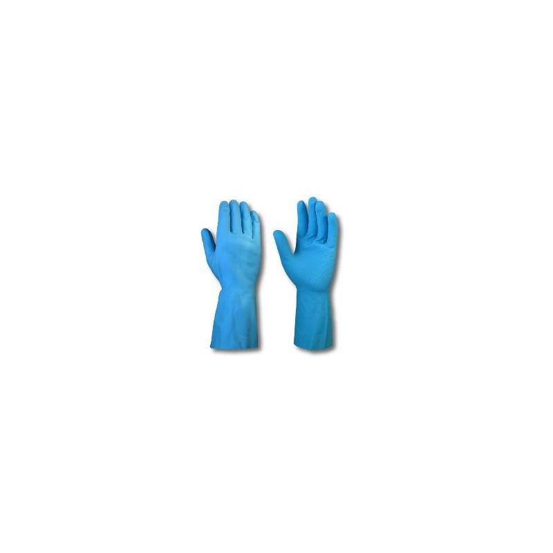 Guante látex azul