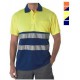 Reflectante polo bicolor M/Cr