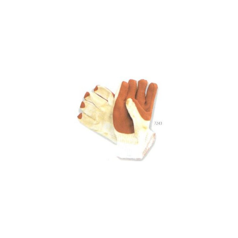 Cotton glove with latex coated palm
