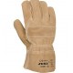 Natural split leather glove