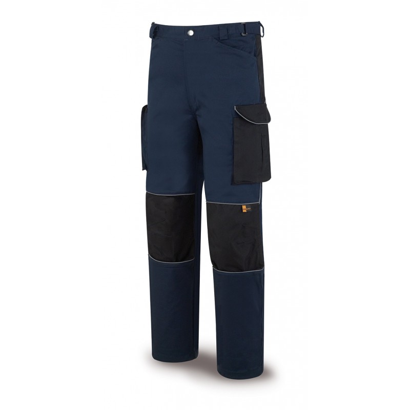 588-PAN blue Trousers whith gap for the knee