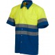 Reflectante camisa azul marino amarillo flúor M/C