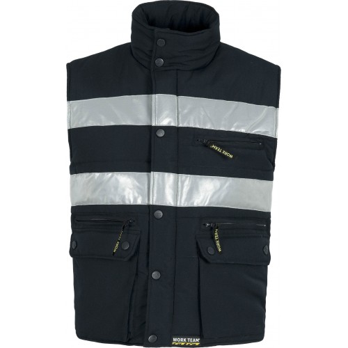 High visibility blue waistcoat