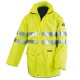 High visibility rain jacket yellow