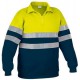 Reflectante sudadera azul marino amarillo flúor