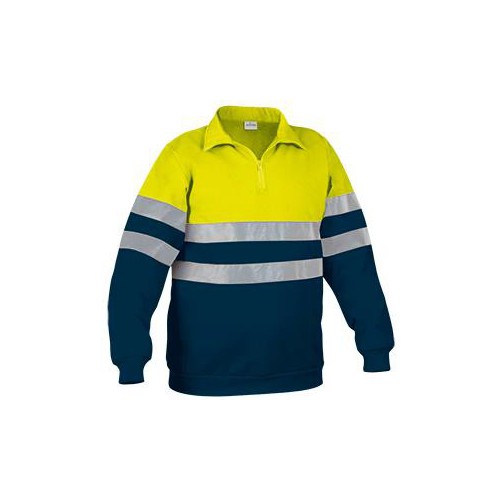 High Visibility sweatshirt navy blue yellow